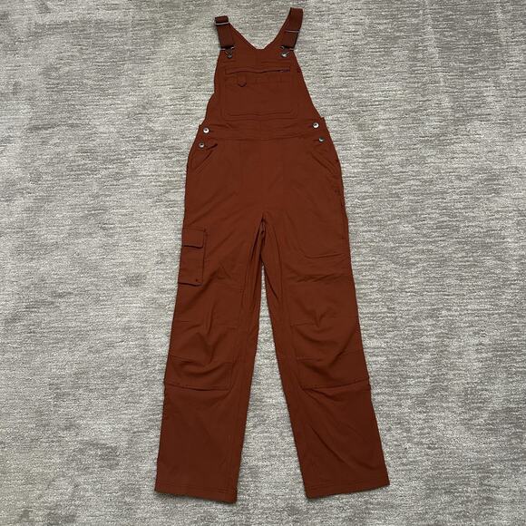 Duluth Trading Overalls Womens XS x 31 Brown Heirloom Gardening Bib Cargo - Picture 1 of 15
